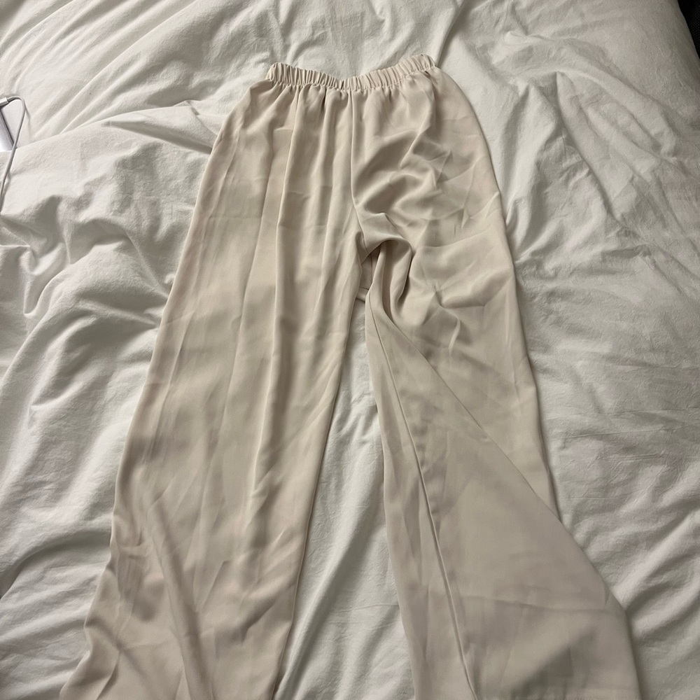 OAK + FORT Beige Wide Leg Pants